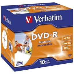 [000019027] DVD-R 4,7/120 16x JC printable Verbatim 43521!!