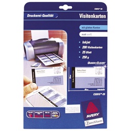 [000019067] Papir Ink Jet A4 za vizitke 260g pk25 Zweckform C32015-25