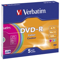 [000019217] DVD-R 4,7/120 16x slim pk5 Verbatim 43557 sortirano!!