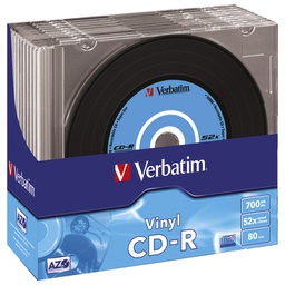 [000019433] CD-R 700/80 52x slim AZO Vinyl pk10 Verbatim 43426!!
