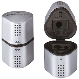 [000025050] Šiljilo pvc s pvc kutijom 3rupe Grip 2001 Trio Faber-Castell 183800 srebrno