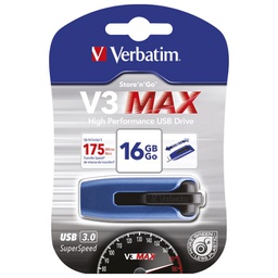 [000020480] Memorija USB 16GB 3.0 Store'n'Go V3 MAX Verbatim 49805 plava blister