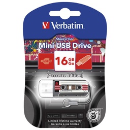 [000022137] Memorija USB 16GB Store'n'Go mini Cassette Verbatim 49397 crna blister!!