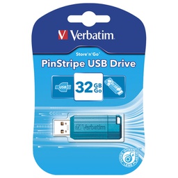 [000022233] Memorija USB 32GB 2.0 PinStripe Verbatim 49057 plava blister