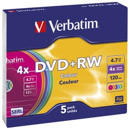 [000022850] DVD+RW 4,7/120 4x slim pk5 Verbatim 43297 sortirano!!
