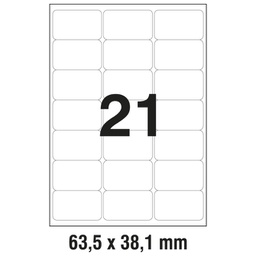 [000022896] Etikete LK  63,5x38,1 mm polyester pk25L Zweckform L7560-25 prozirne