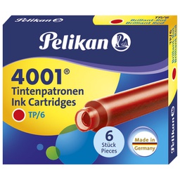 [000022954] Tinta za nalivpero patrone pk6 4001 Pelikan 301192 crvena