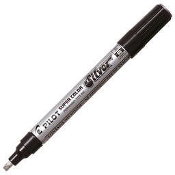 [000023075] Marker permanentni 2-4 mm klinasti vrh Super Color Pilot SC-S-B srebrni