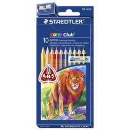 [000023187] Boje drvene  10boja Jumbo Noris+šiljilo Staedtler 128NC10 blister!!