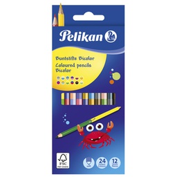 [000023361] Boje drvene  24boje obostrane pk12 Pelikan 700146 (100401585) blister