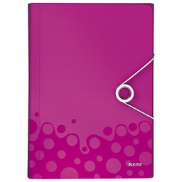 [000023562] Mapa za kućni budžet  6 pregrada s gumicom pp Wow Leitz 45890123 roza