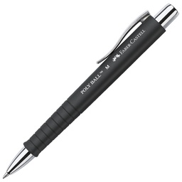[000001356] Olovka kemijska gumirana Poly Ball M Faber-Castell 241199 crna