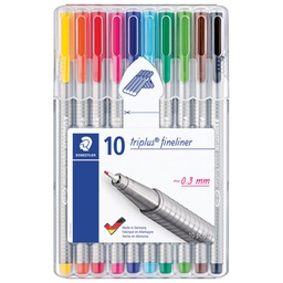 [000024191] Flomaster fineliner 0,3 mm Triplus Staedtler 334 SB10 blister