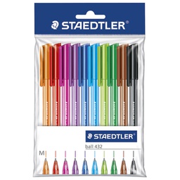 [000024309] Olovka kemijska ball 432M pk10 Staedtler 43235MPB10 sortirano blister!!