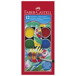 [000001387] Boja vodena fi 24 mm 12boja+kist Faber-Castell 125017 blister