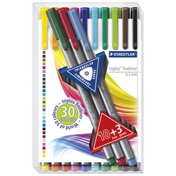 [000024354] Flomaster fineliner 0,3 mm 10+3 boja Triplus Staedtler 334 TB13 blister!!