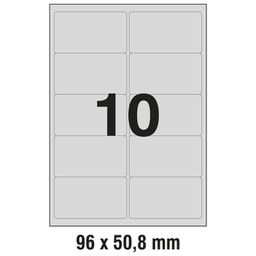 [000024628] Etikete Laser  96x50,8 mm polyester pk20L Zweckform L6012-20 srebrne