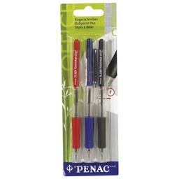 [000024675] Olovka kemijska grip pk3 Sleek Touch Penac BA1301-BC3 sortirano blister!!