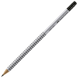 [000001426] Olovka grafitna B s gumicom Grip 2001 Faber-Castell 117201 srebrna