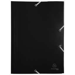 [000024724] Fascikl klapa s gumicom pp A4 Exacompta 55901E crni