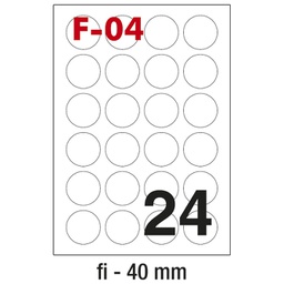[000024763] Etikete ILK fi-40 mm pk100L Fornax F-04