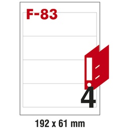 [000024830] Etikete ILK za registratore 192x61 mm pk100L Fornax F-83
