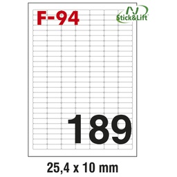 [000024835] Etikete ILK  25,4x10 mm odljepljive pk100L Fornax F-94