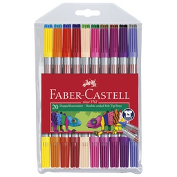 [000025041] Flomaster školski  20boja obostrani Faber-Castell 151119 blister