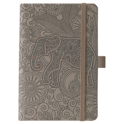 [000025133] Notes Ivory  9x14cm karo s gumicom Elephant N6-639 bež/smeđi!!
