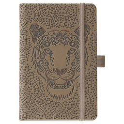 [000025137] Notes Ivory  9x14cm karo s gumicom Tiger N7-929 smeđi!!