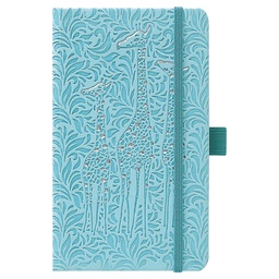 [000025138] Notes Ivory  9x14cm karo s gumicom Giraffe N9-640 svijetlo plavi!!