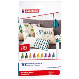 [000025166] Flomaster za tekstil 1mm 10 fun boja pk10 Edding 4600 blister