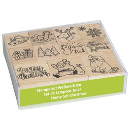 [000025956] Žig s motivom 11 uzoraka drveni novogodišnji Heyda 20-48886 80