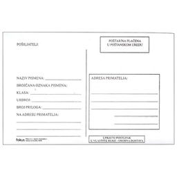 [000026108] Kuverte B6-BB strip s povratnicom B-32 pk100 Fokus