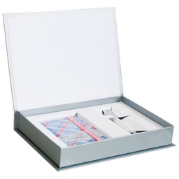 [000026237] Set poklon notes Lanybook  9x14cm Squared Infinity S karo+olovka kemijska Polly Ball Faber bijela!!